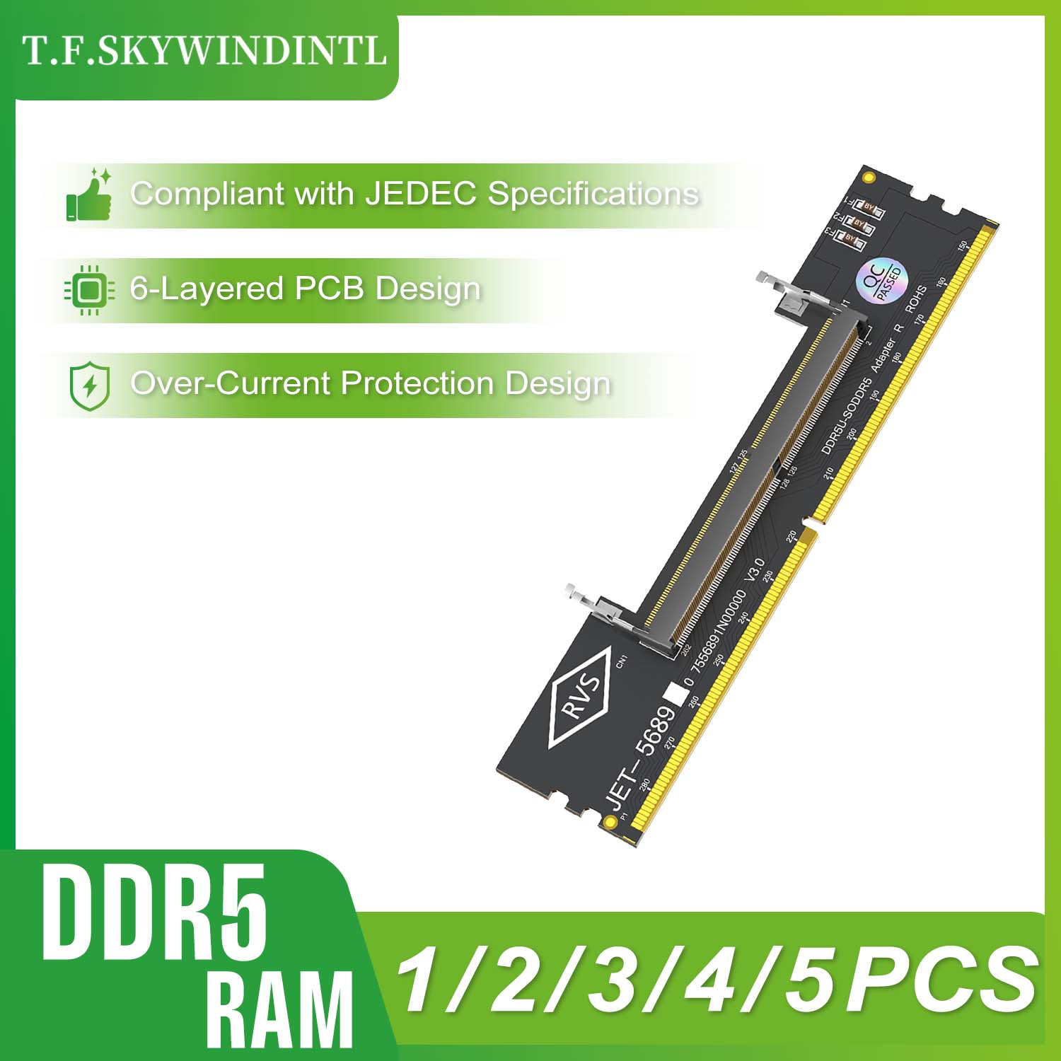 Ram Memory Module - 1/2/3/4/5PCS DDR5 Memory Module Test Card