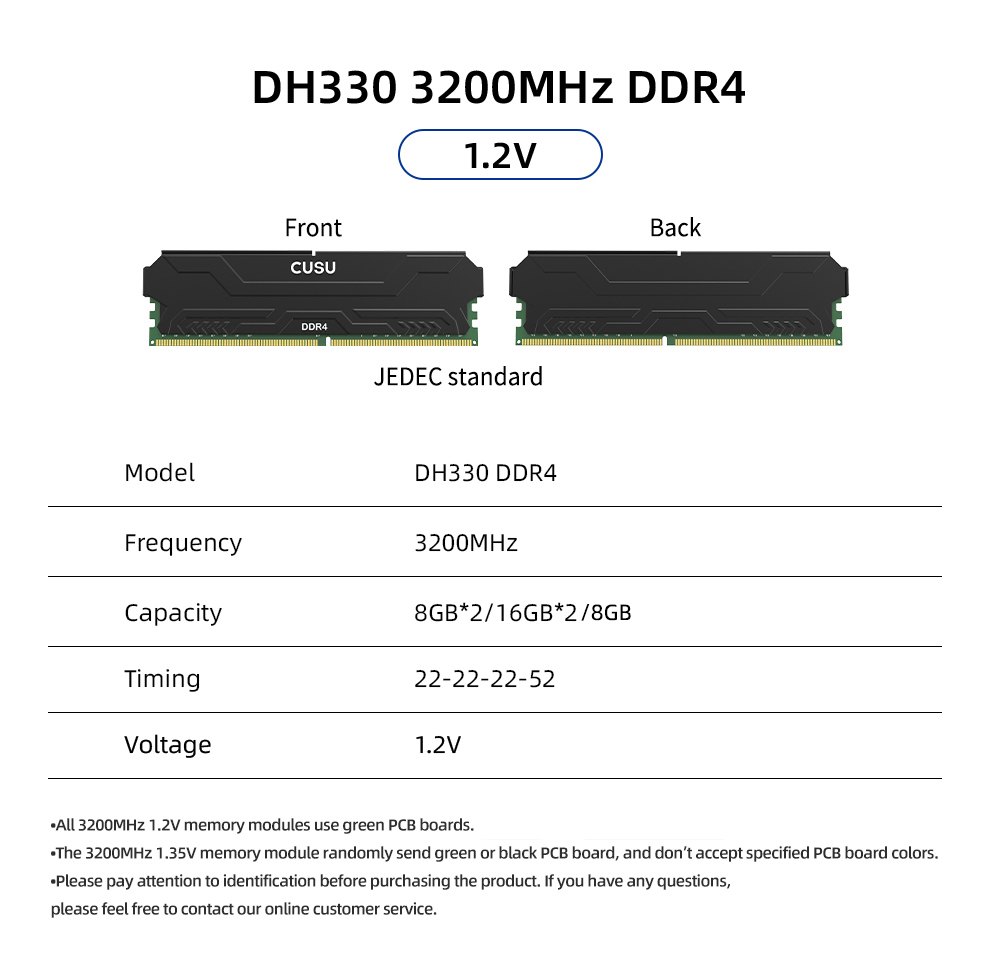 CUSU DDR4 3200MHz 3600MHz Ram  - đánh giá và giá Ddr4 3200Mhz