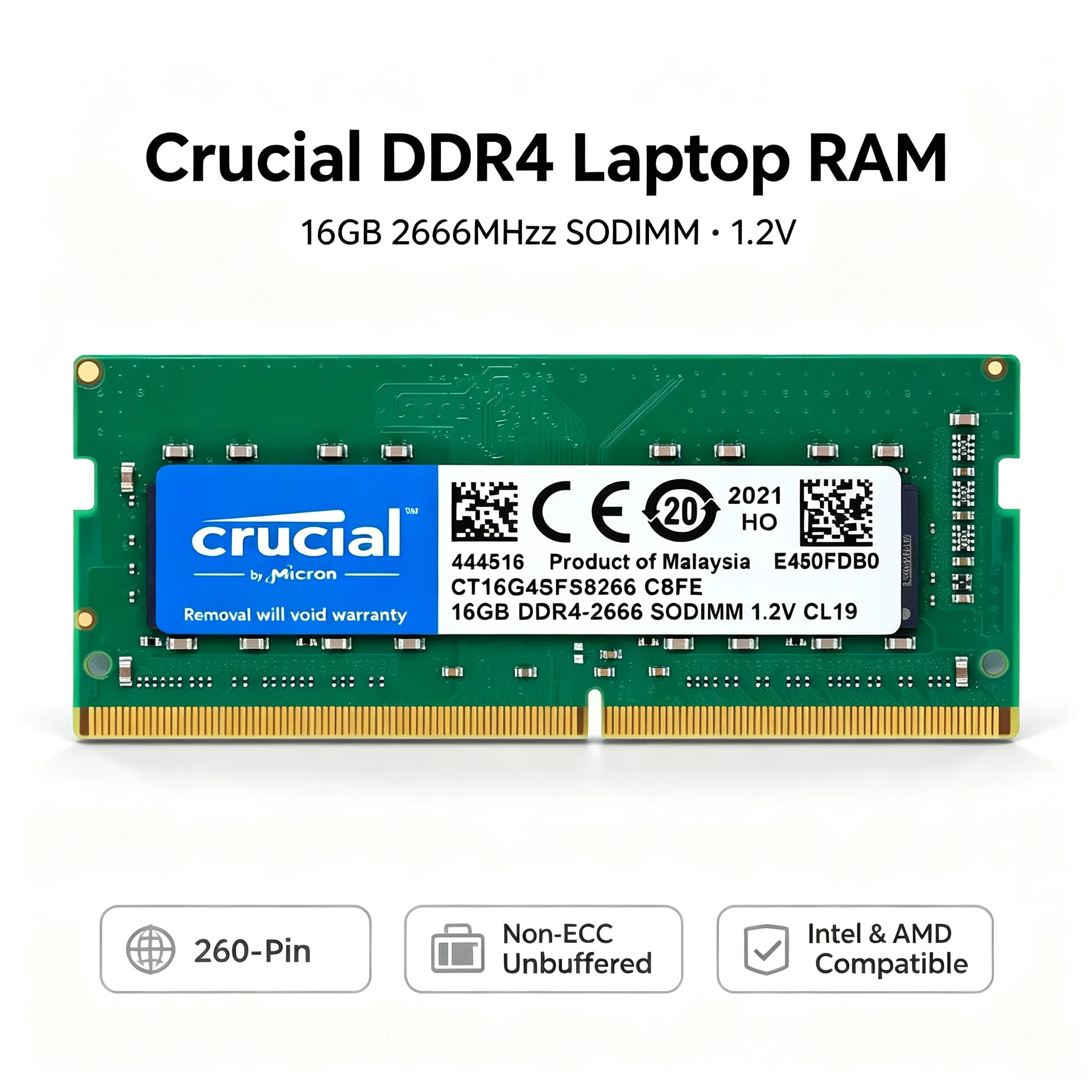 Crucial  1PCS/2PCS DDR4 Laptop - đánh giá và giá Sodimm Ddr4